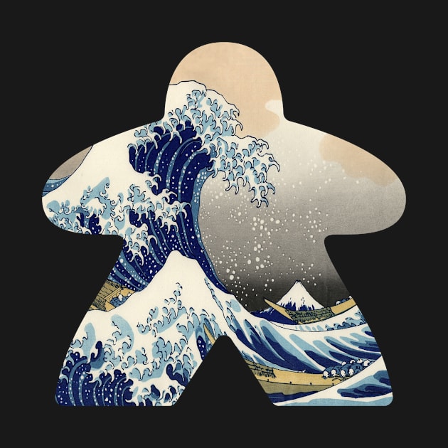 Big Wave Meeple by Retro Kitty