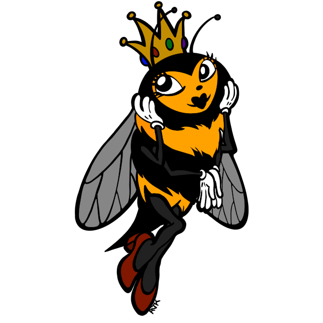 Queen Bee--Just a Little Bit Extra Flat Color Kids T-Shirt by RJKpoyp