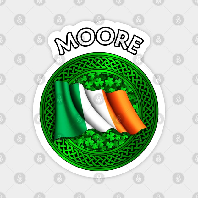 Irish Flag Shamrock Celtic Knot - Moore Magnet by Taylor'd Designs