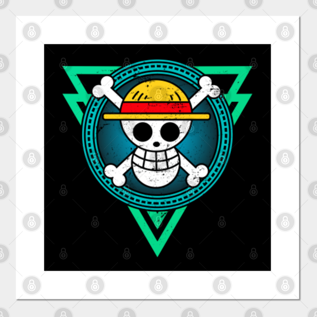 One Piece Anime Straw Hat Logo Straw Hat Pirates Posters And Art Prints Teepublic