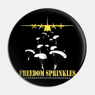 Mens Army Paratrooper Freedom Sprinkles 82nd 101st Airborne Pin