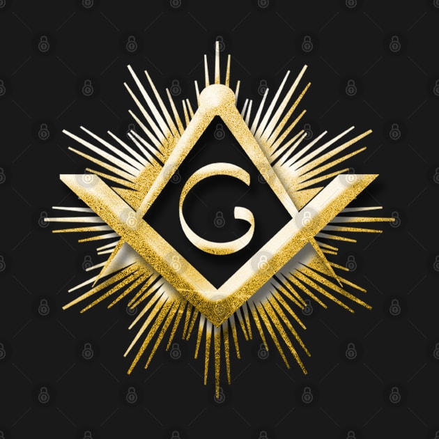 Freemasonry symbol - Square, compass ang G letter by NxtArt