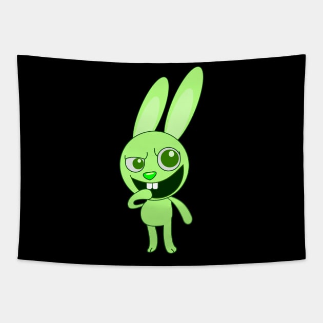 Crazy and Evil Rabbit/Bunny Animal Tapestry by Normo Apparel