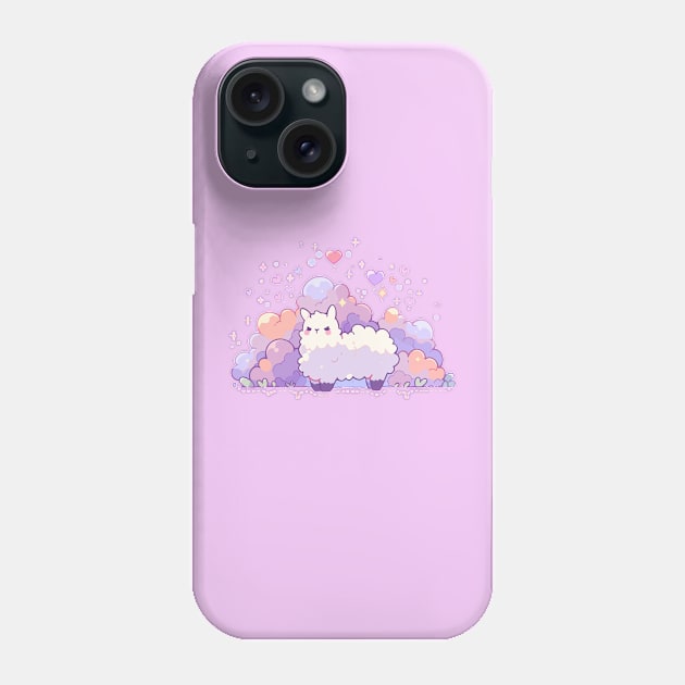 Cute and Fluffy Kawaii Llama Phone Case by Kawaii Kingdom