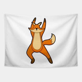 Fox at Yoga Stretching exercise Tapestry