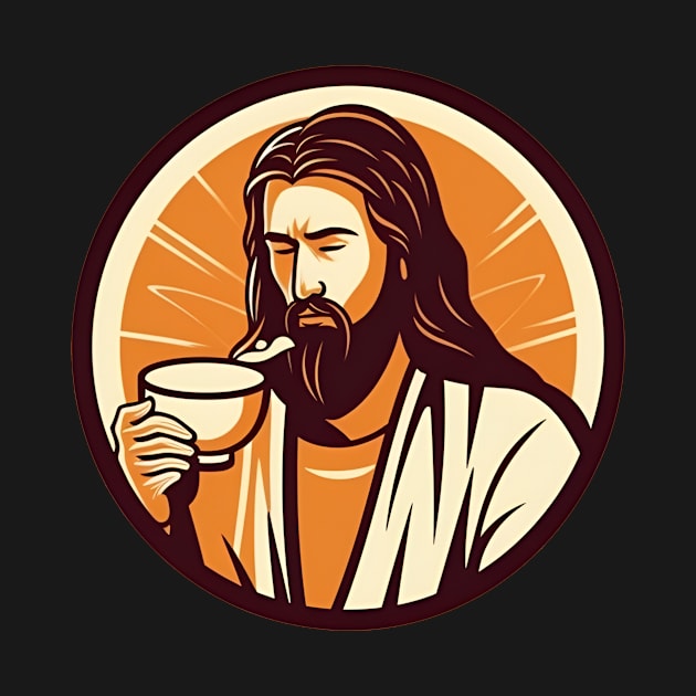 Christian Jesus Drinking Tea by dukito