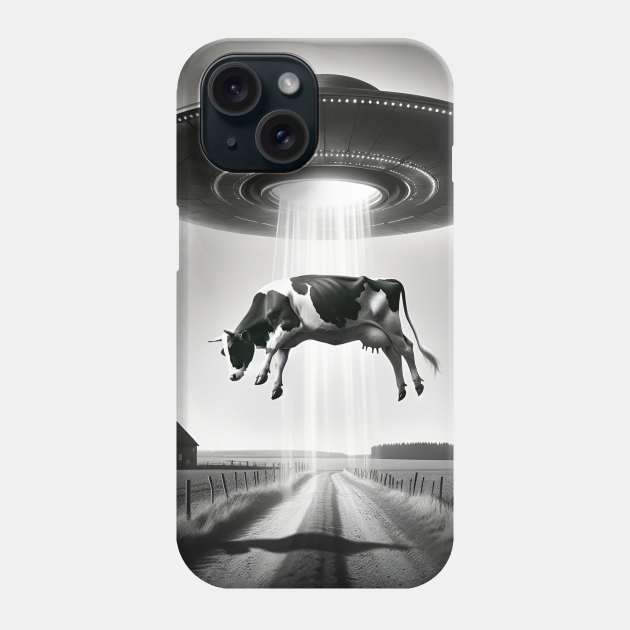 UFO Cow Abduction Phone Case by Muslimory