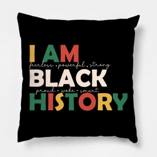 I am Black History BLM Black History Month Gift Pillow