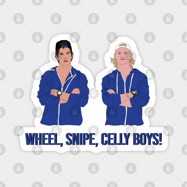 LetterKenny Jonesy and Reilly Wheel Snipe Celly boys Magnet by Hevding