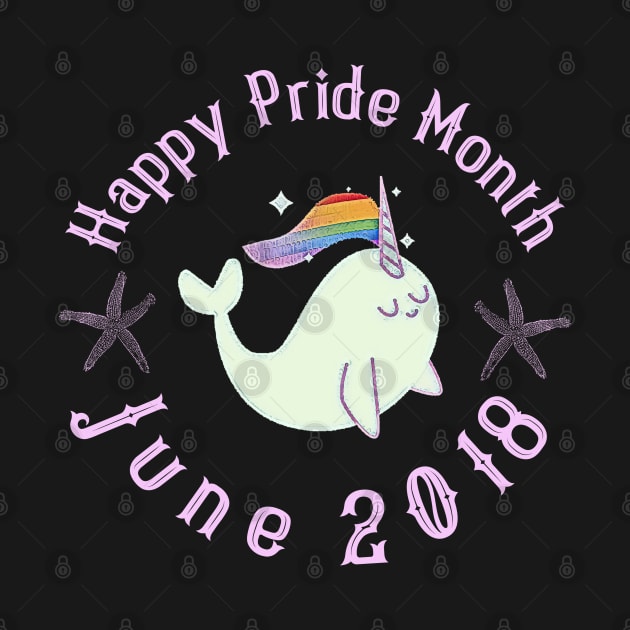 LGBT Pride Month TShirt Rainbow Unicorn Narwhal by AmbersDesignsCo