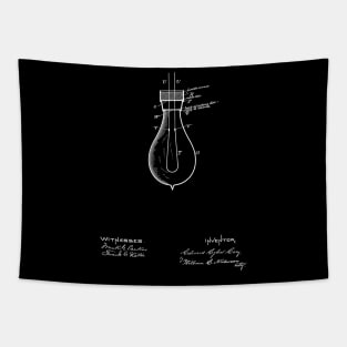 incandescent electric lamp Vintage Patent Hand Drawing Tapestry