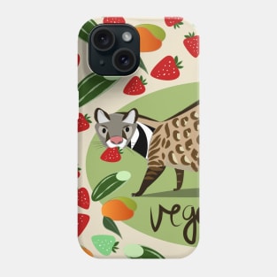 Vegan civet and fruits Phone Case