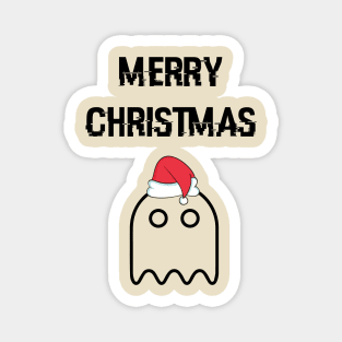 Pacman Ghost Merry Christmas Magnet