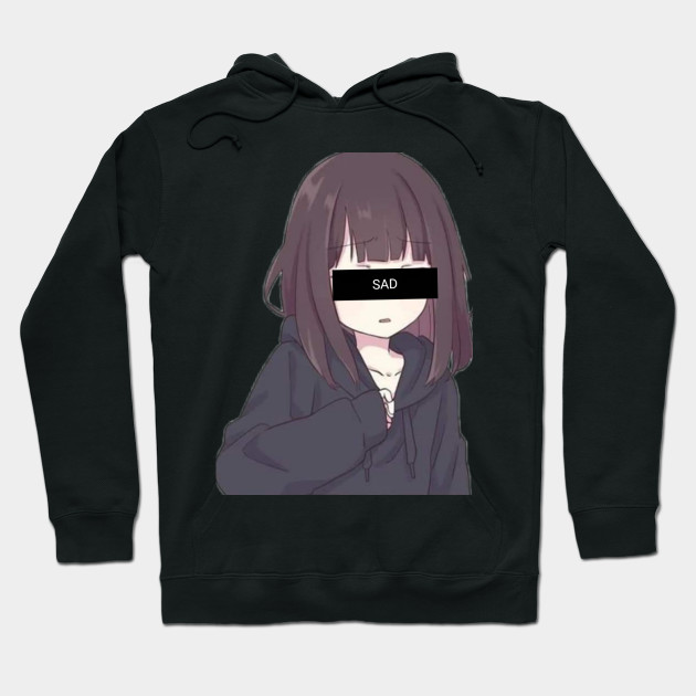 sad anime girl hoodie