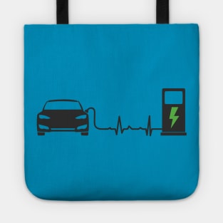 Electric Car Heartbeat Tote