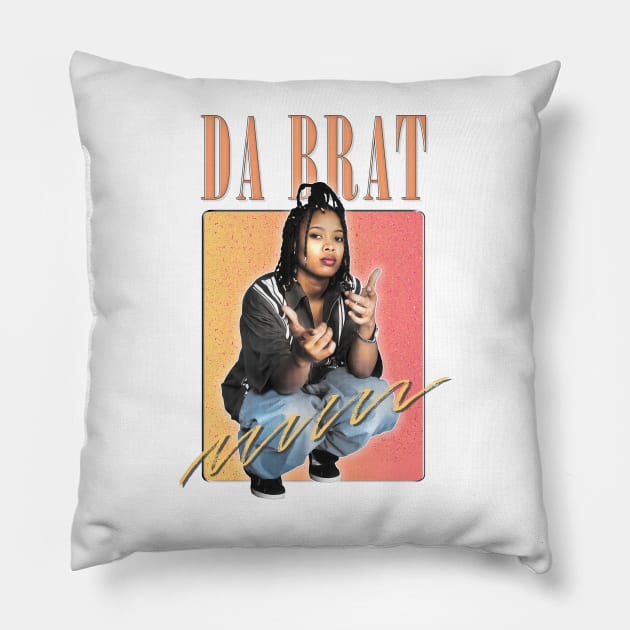 Da Brat \/\ 90s Aesthetic Fan Art Design Pillow by DankFutura