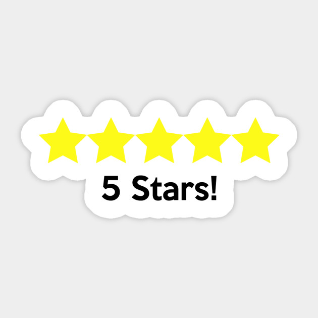 5 Stars Review Review Sticker Teepublic