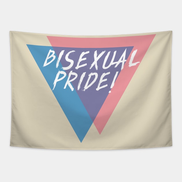 Vintage Bisexual Pride Pink Blue Purple Triangles Tapestry by carcinojen