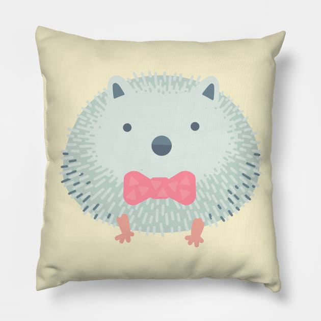 Dapper Hedgehogs - Bowtie Pillow by Abbilaura