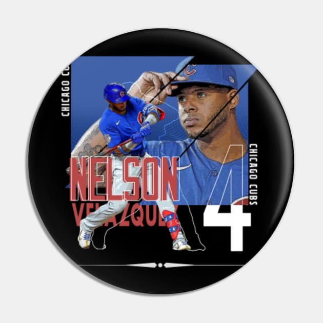 Nelson Velazquez baseball Paper Poster Cubs 4 - Nelson Velazquez - Pin