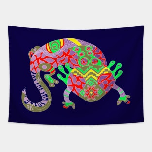 blue tropical axolotl ecopop Tapestry