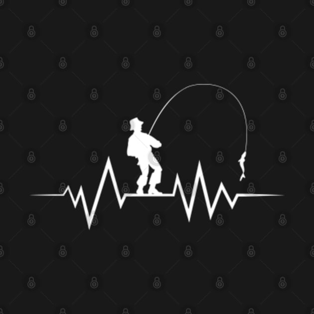 Fishing Heartbeat - Cool Beat Fisherman by RiseInspired