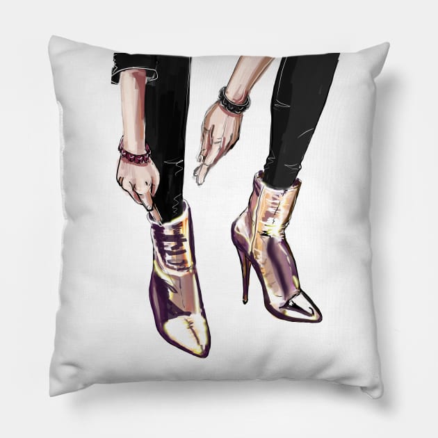 Fashion boots Pillow by Keen_On_Colors