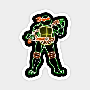 Mike Pizza Neon Fade Magnet