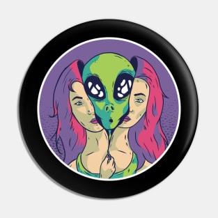 Aliens Among Us Extraterrestrial Being Pin