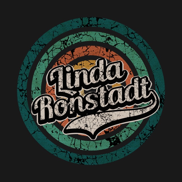 Linda Ronstadt // Retro Circle Crack Vintage by People Mask