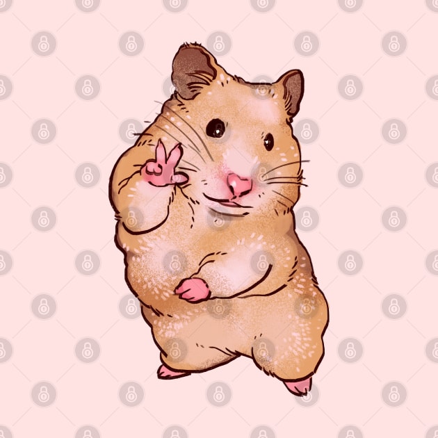 peace sign hamster smile for camera meme by mudwizard