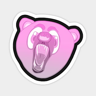 Pink Gradient Bear Magnet