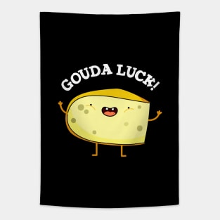 Gouda Luck Cute Cheese Pun Tapestry