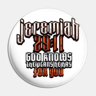 'Jeremiah 29:11' Amazing Christians Cross Pin