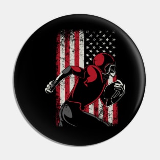 American Football USA Flag Pin