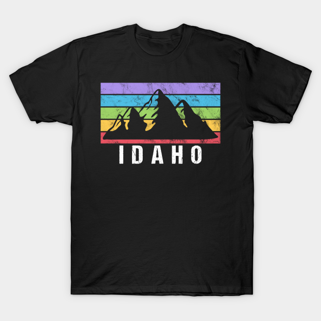 Discover Retro Vintage Idaho USA Mountain Gift - Idaho - T-Shirt