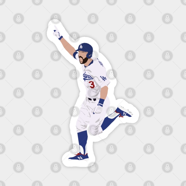 Chris Taylor Walk Off Home Run Los Angeles Baseball Magnet by Hevding