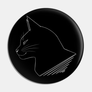 Cat Side Profile Pin