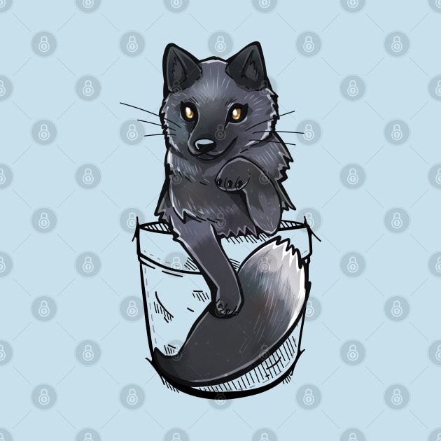 Pocket Cute Silver Fox by TechraPockets