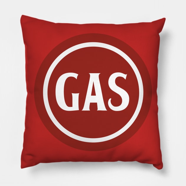 Retro Gasoline Station Pillow by Dellan