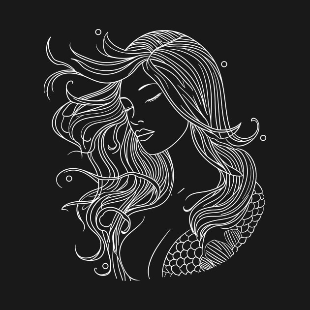 Minimalism mermaid lines by stkUA