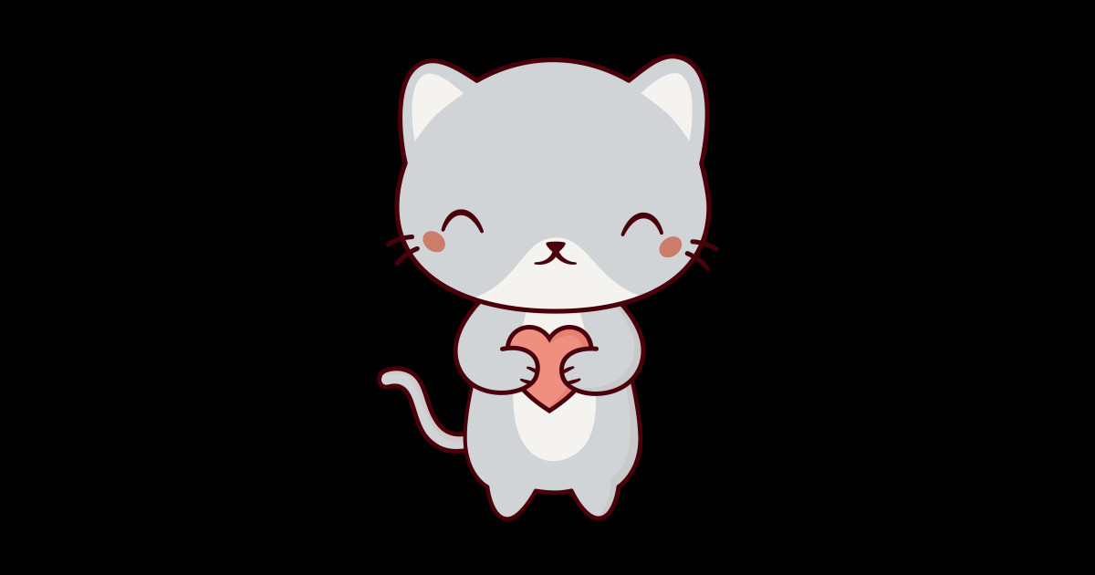 Kawaii Cute Cat Kitten - Cat - Sticker | TeePublic UK