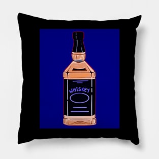 whiskey bottle pop art Pillow