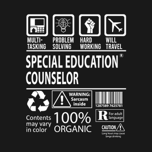 Special Education Counselor T Shirt - MultiTasking Certified Job Gift Item Tee T-Shirt