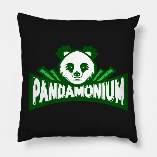 PANDAS: Pandamonium Gift Pillow by woormle