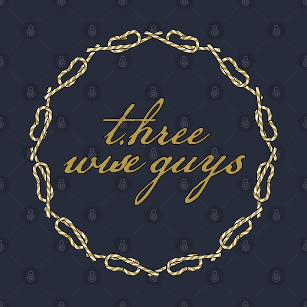 Christmas Gold Wreath Three Wise Guys by ellenhenryart