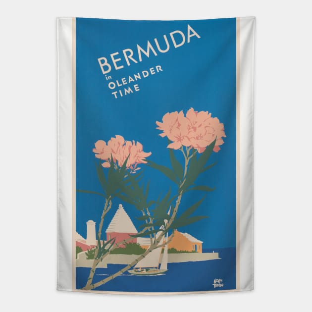 Bermuda travel poster Tapestry by WAITE-SMITH VINTAGE ART