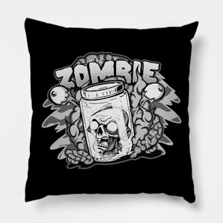 Zombie Head in a Jar Pillow