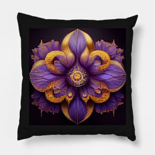 psychedelic, violet and gold 02 Pillow