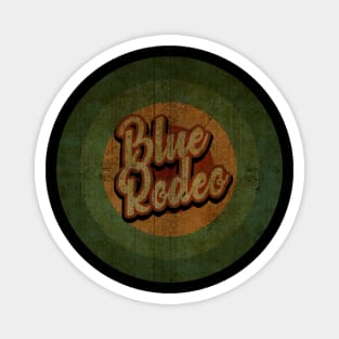 Circle Retro Vinage Blue Rodeo Magnet